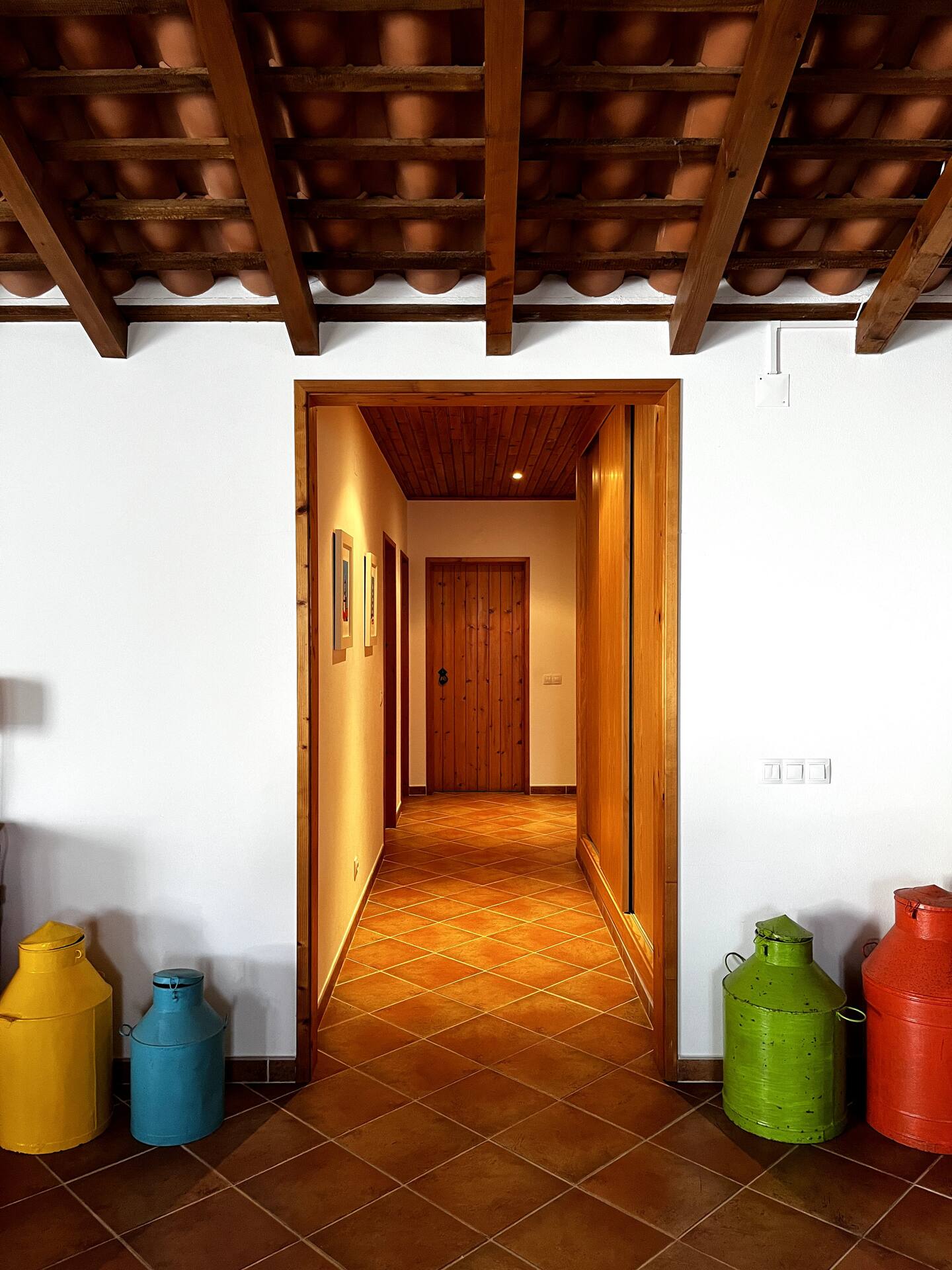 Zona de quartos da Quinta dos Citrinos, casa de férias em Relvas Verdes, Alentejo